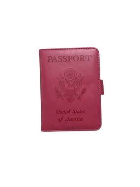 Pascacoo Pink RFID Blocking Passport Holder Travel Wallet with SIM Card Slots